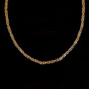 Königskette gekantet, 585/14K (punziert), 23,67g, Karabinerverschluss, Länge 46cm