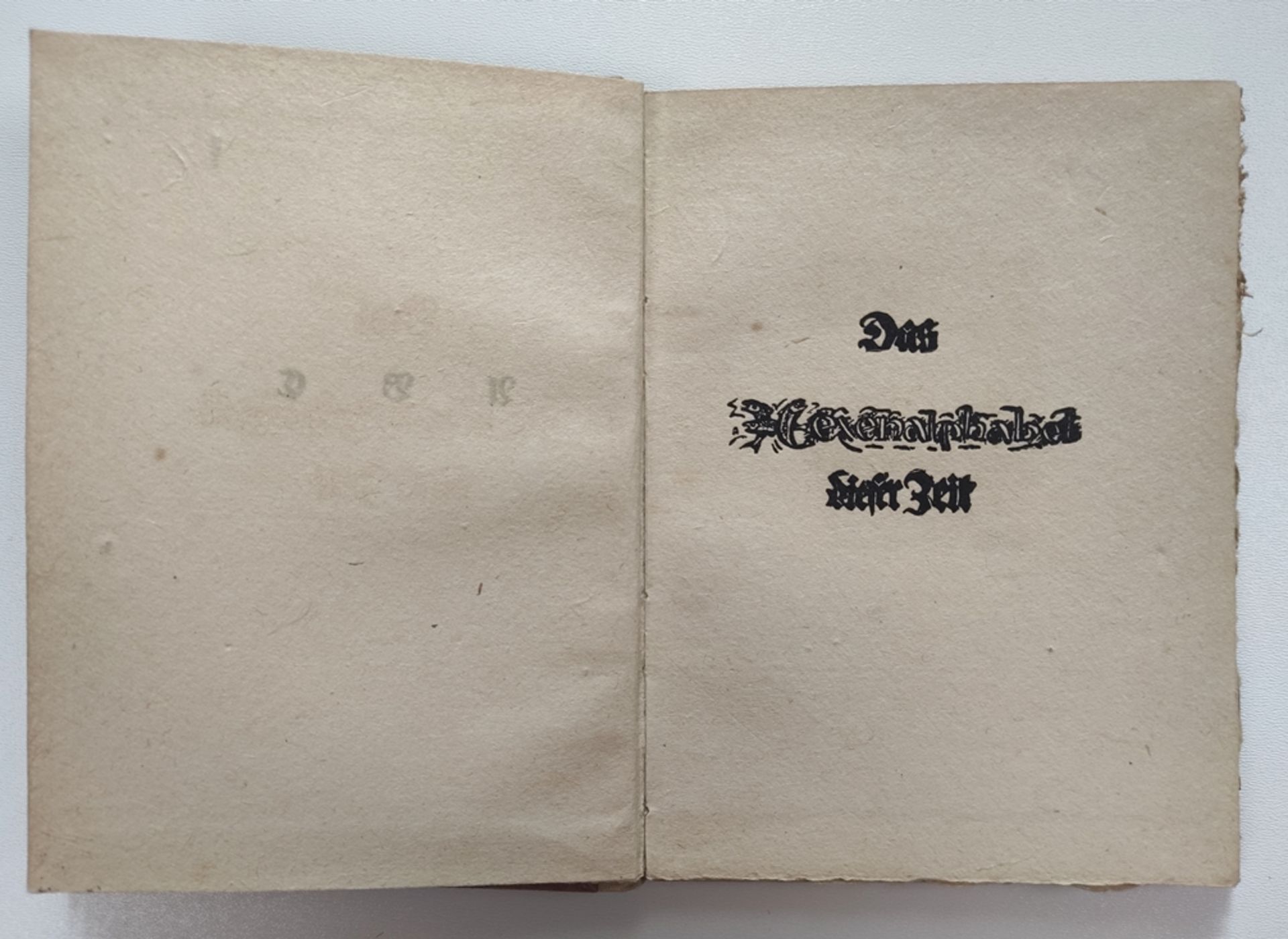 Wolf, Gustav "Das Hexenalphabet dieser Zeit", privately printed, 1930, small 8°, 28 pages, hand-pri
