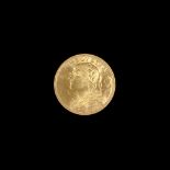 Gold coin "Vreneli", 20 francs, Helvetia, Switzerland 1935, LB, 900 yellow gold, 6.45g, diameter 21