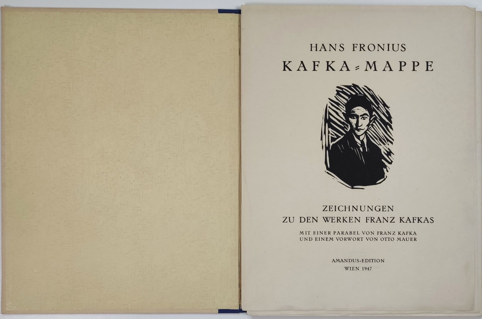 Fronius, Hans (1903 Sarajevo - 1988 Mödlin) "Kafka-Mappe. Zeichnungen zu den Werken Franz Kafkas", 