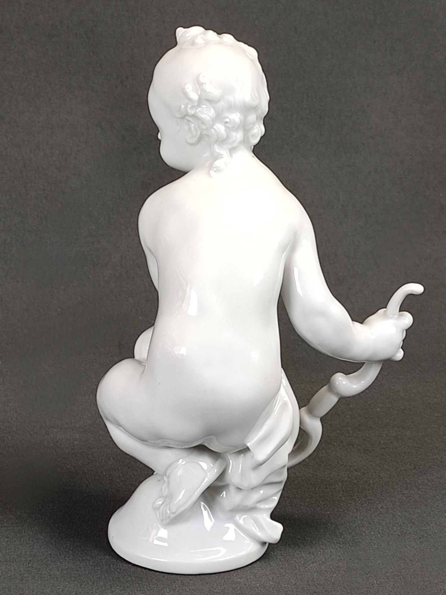 Porcelain figure "Cupid", Meissen sword mark, 1st choice, designed by Paul Scheurich (1883 - 1945) - Image 2 of 3