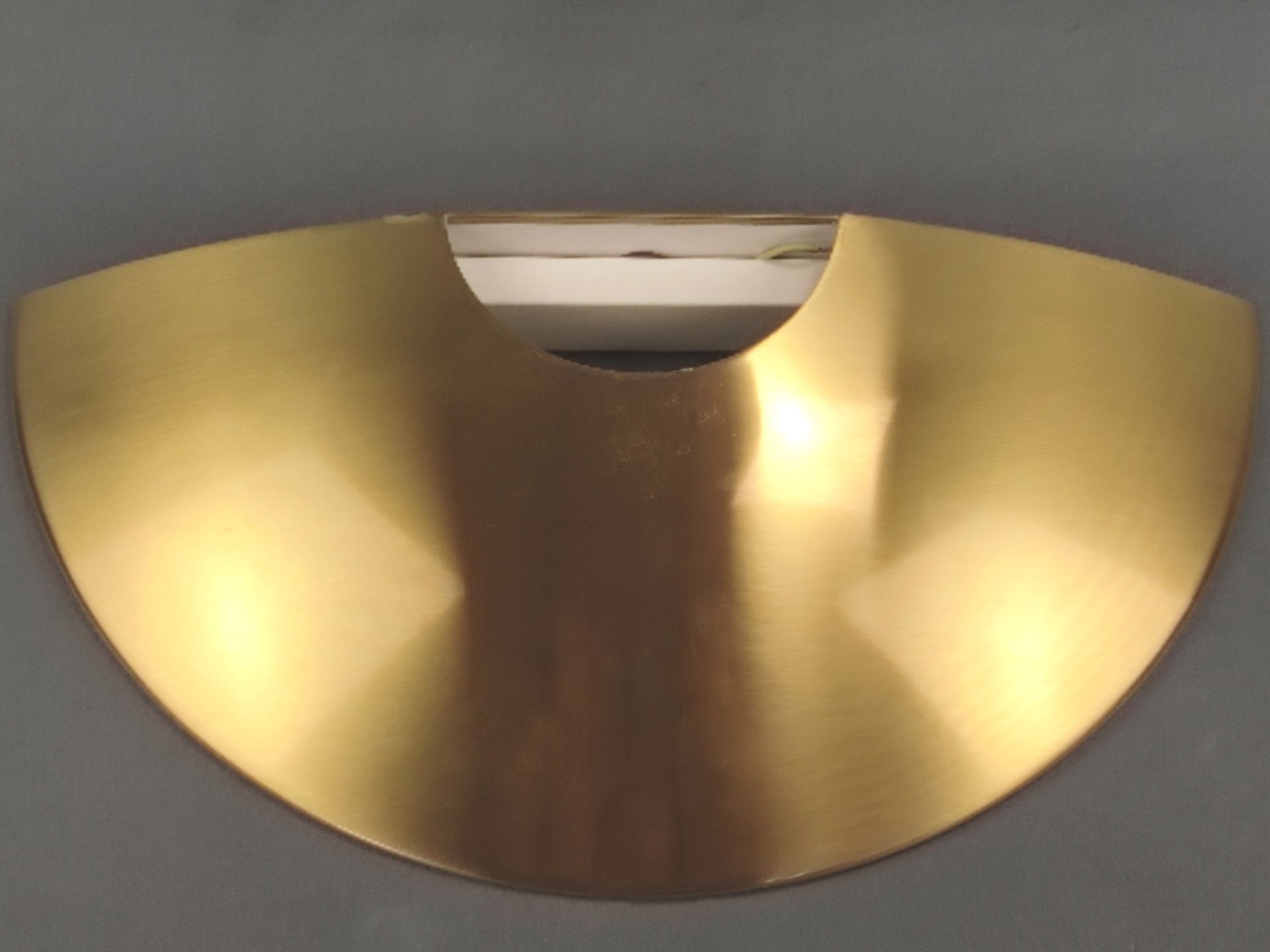 Florian Schulz design lamp/wall lamp, model Era 41, matt brushed brass, single-lamp, screws and gla