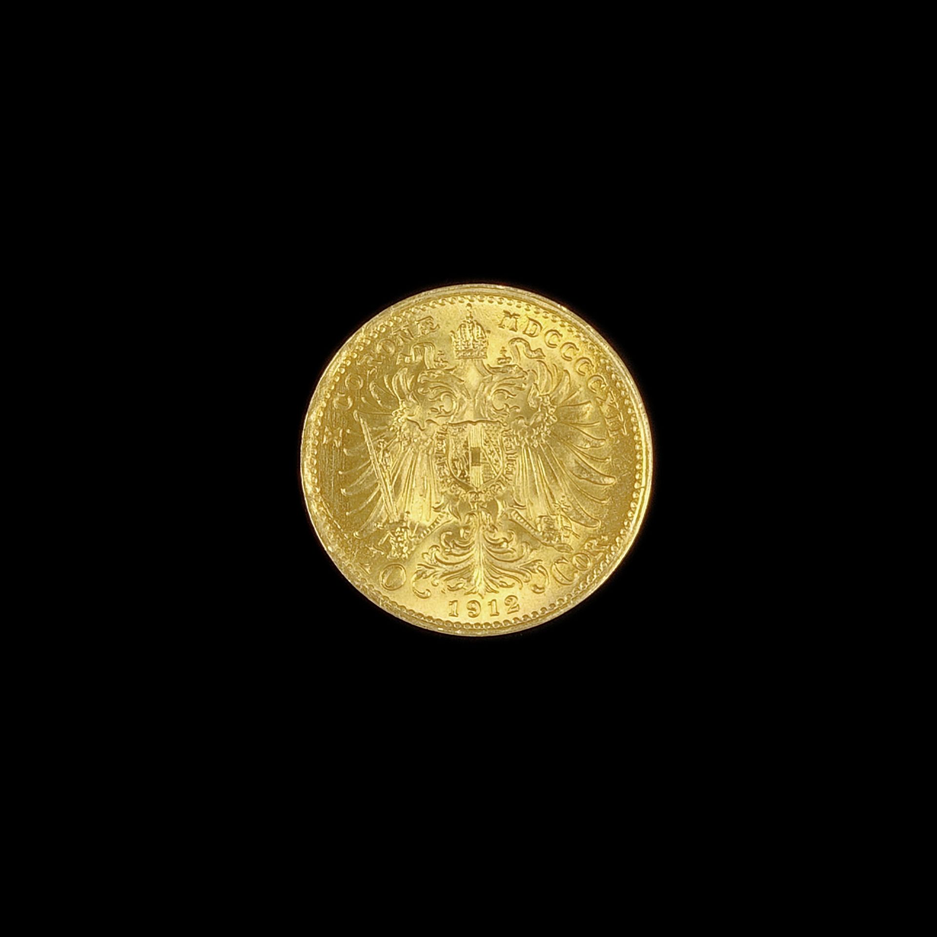 Gold coin, 10 Kronen / crowns, Franz Joseph I, Austria-Hungary 1912, 900 yellow gold, 3.39g, diamet - Image 2 of 2
