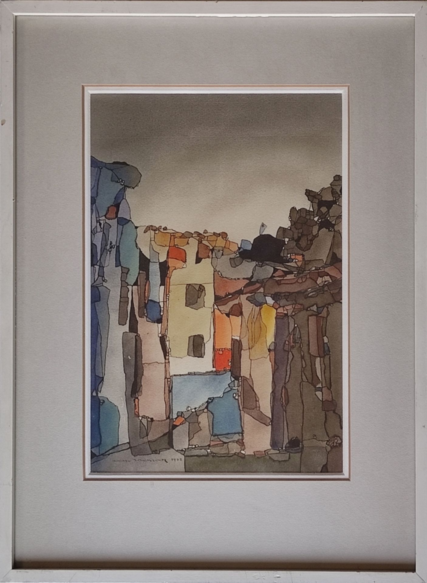 Matysiak, Walter (1915 Schweidnitz - 1985 Constance) "Untitled", abstract depiction of an alley, wa - Image 2 of 3