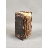 Little catechism with Christian psalms and songs, probably 18th century, book spine 9cm, title miss