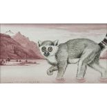 Matysiak, Walter (1915 Schweidnitz - 1985 Constance) "Lemur" running through the water, in lateral