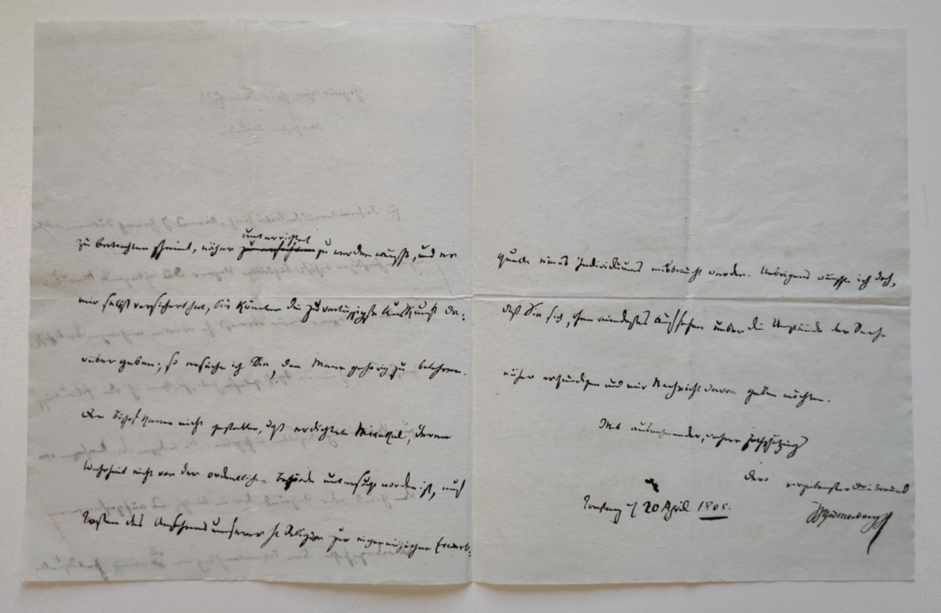 Wessenberg, Ignaz Heinrich (1774 Dresden - 1860 Constance) handwritten, signed letter to Canon J. S - Image 2 of 2