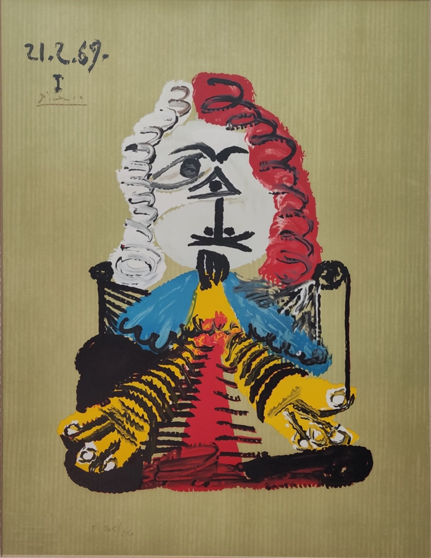 Picasso, Pablo (1881 Malaga - 1973 Mougins) nach, "Le Bouffon du Roi", aus der Serie Portraits Imma