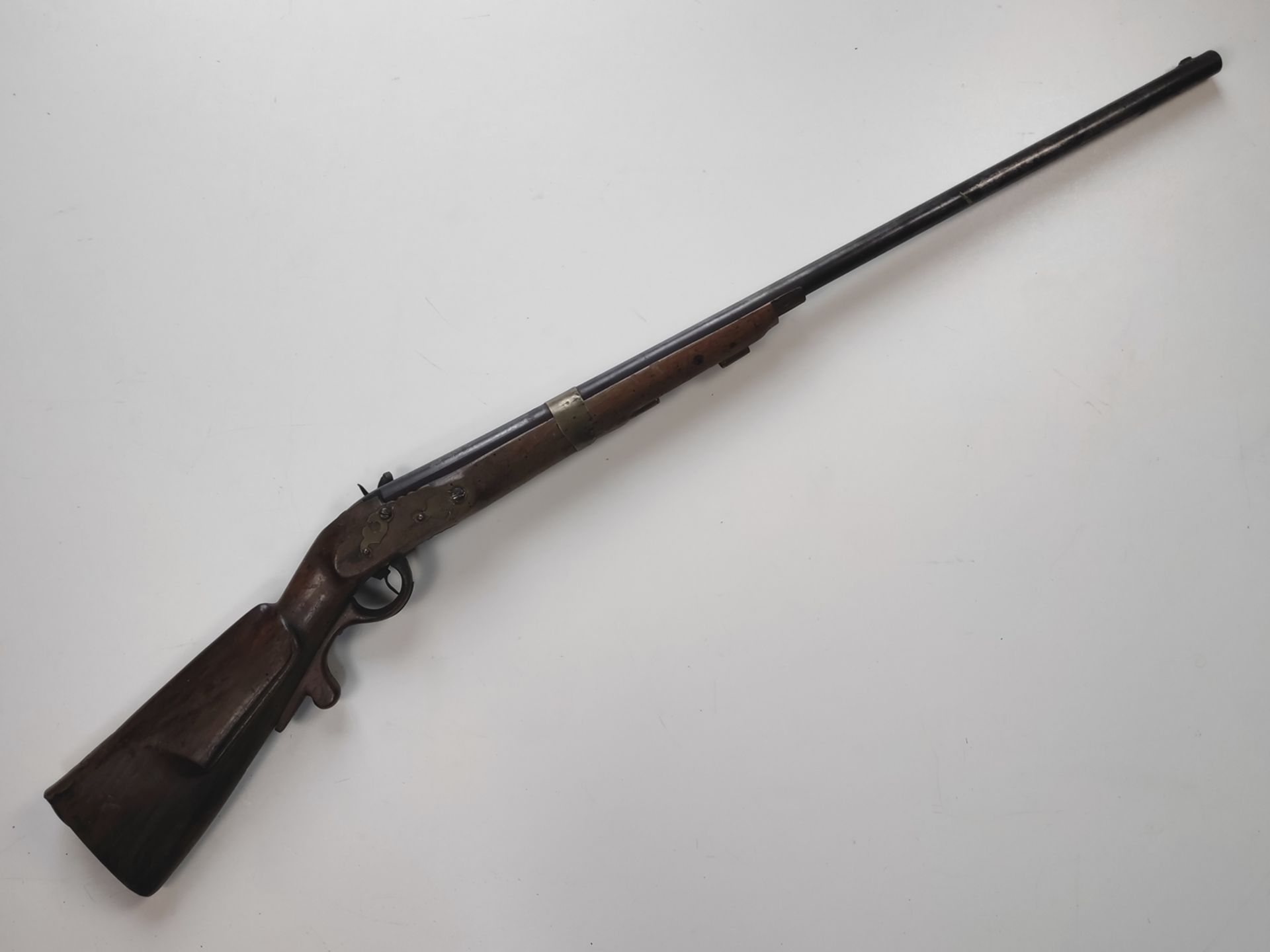 Muzzleloader with percussion for left-handers, semi-stocked, length 118cm - Image 2 of 2