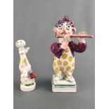 Two figurines, Peter Strang (1936 Dresden - 2022), porcelain and ceramic, consisting of: stylised a