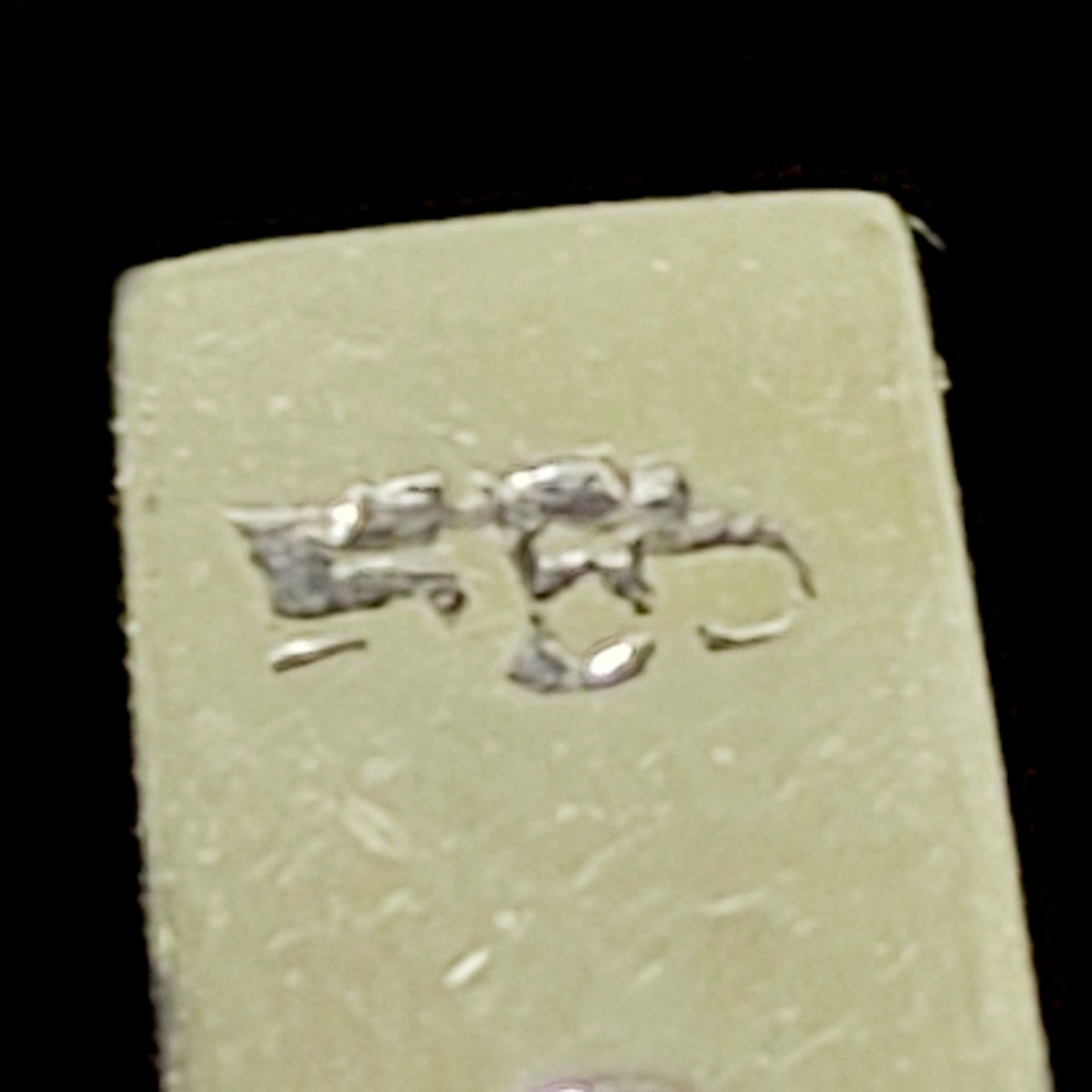 Perlen-Diamant-Armband, 585/14K Weißgold (punziert), 13,85g, schauseitig vegetabiles, durchbrochen  - Bild 3 aus 3