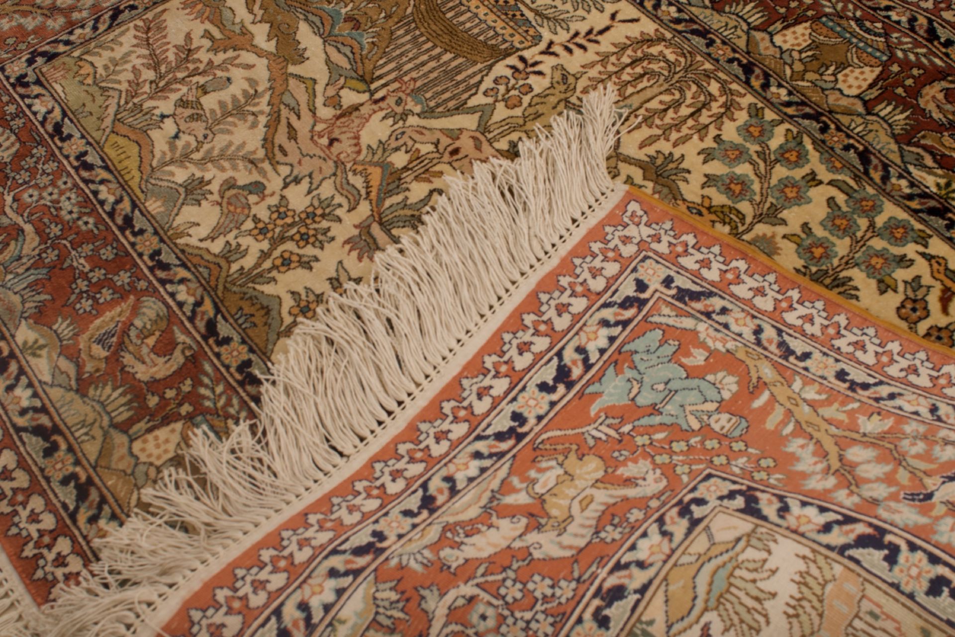 Ghom Seide | Ghom silk carpet Iran - Image 4 of 5