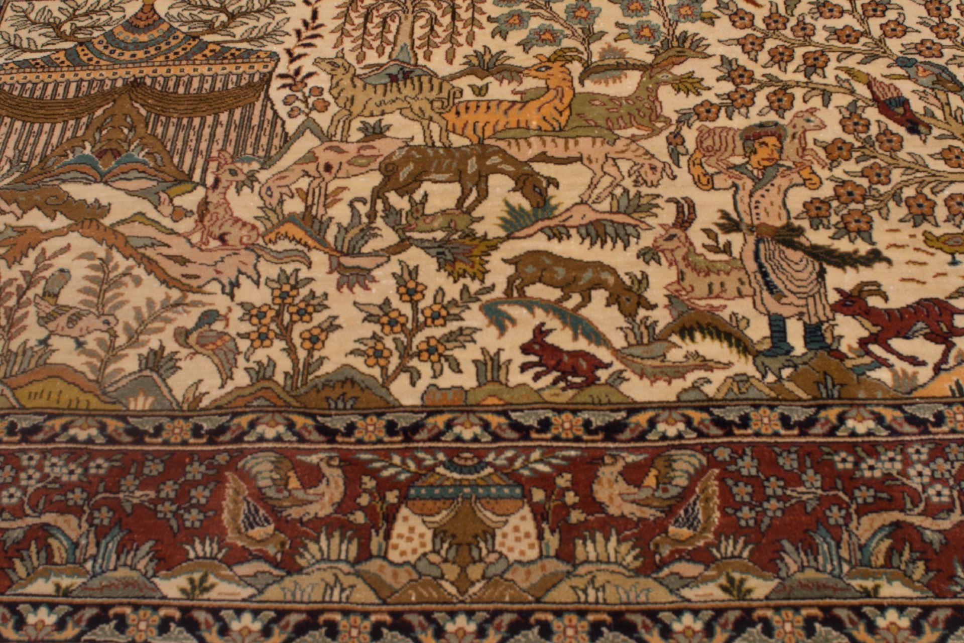 Ghom Seide | Ghom silk carpet Iran - Image 2 of 5