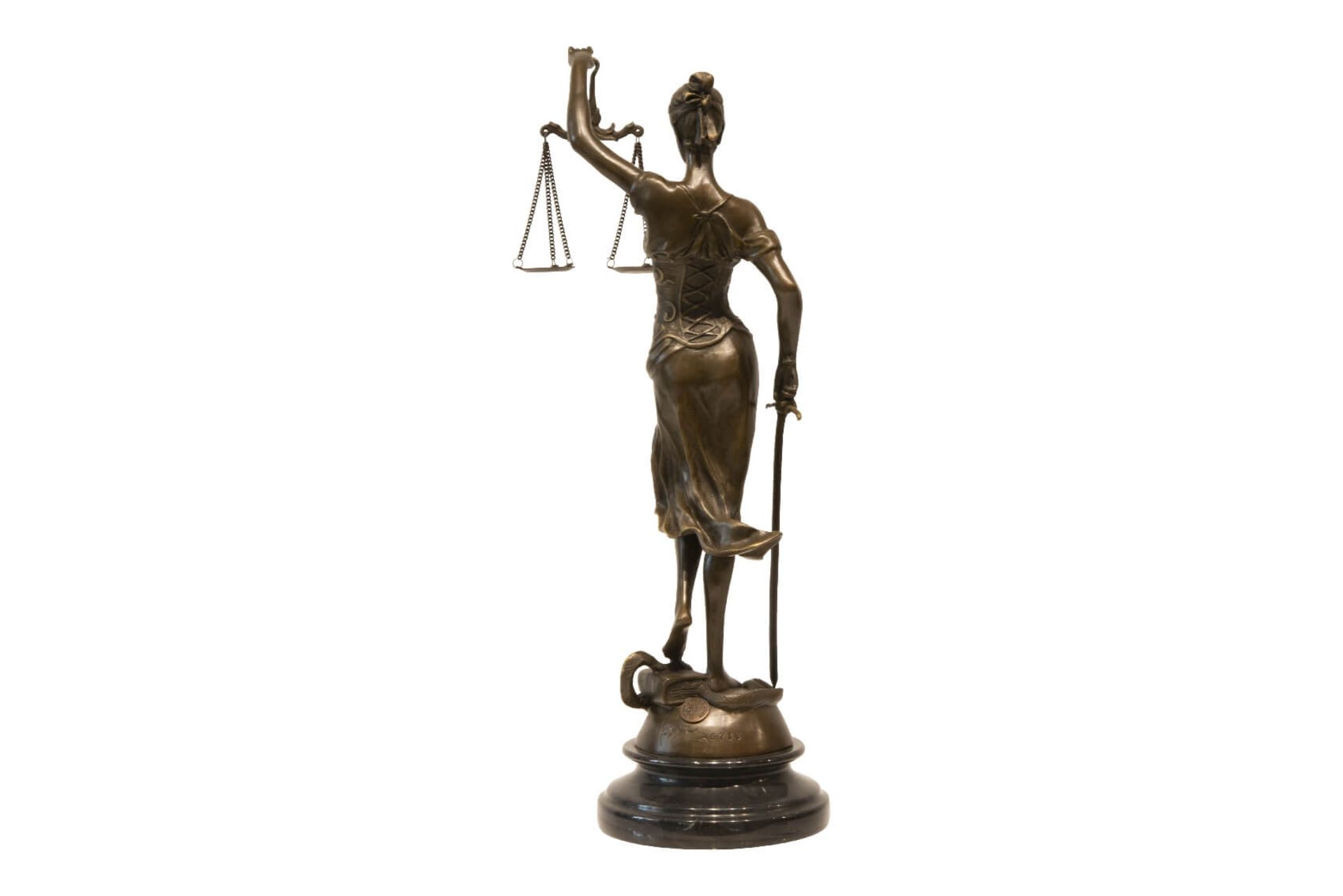 Alois Mayer 1855-1936, Reproduktion Justicia | Alois Mayer 1855-1936, Lady Justice Reproduction - Image 3 of 5