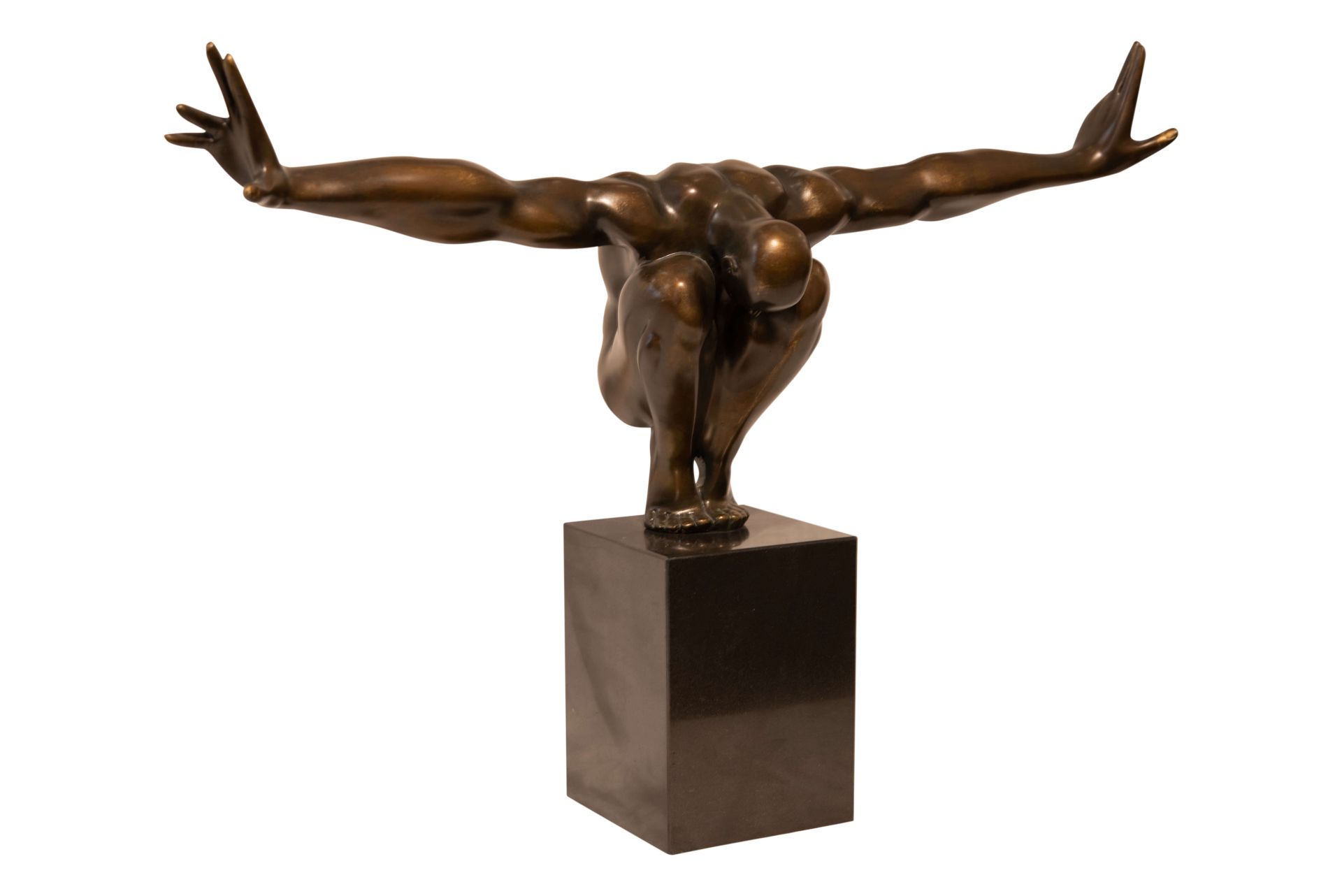 Plastik Skulpture Der Athlet auf Marmorsockel | Sculpture The Athlete on marble base - Image 2 of 5