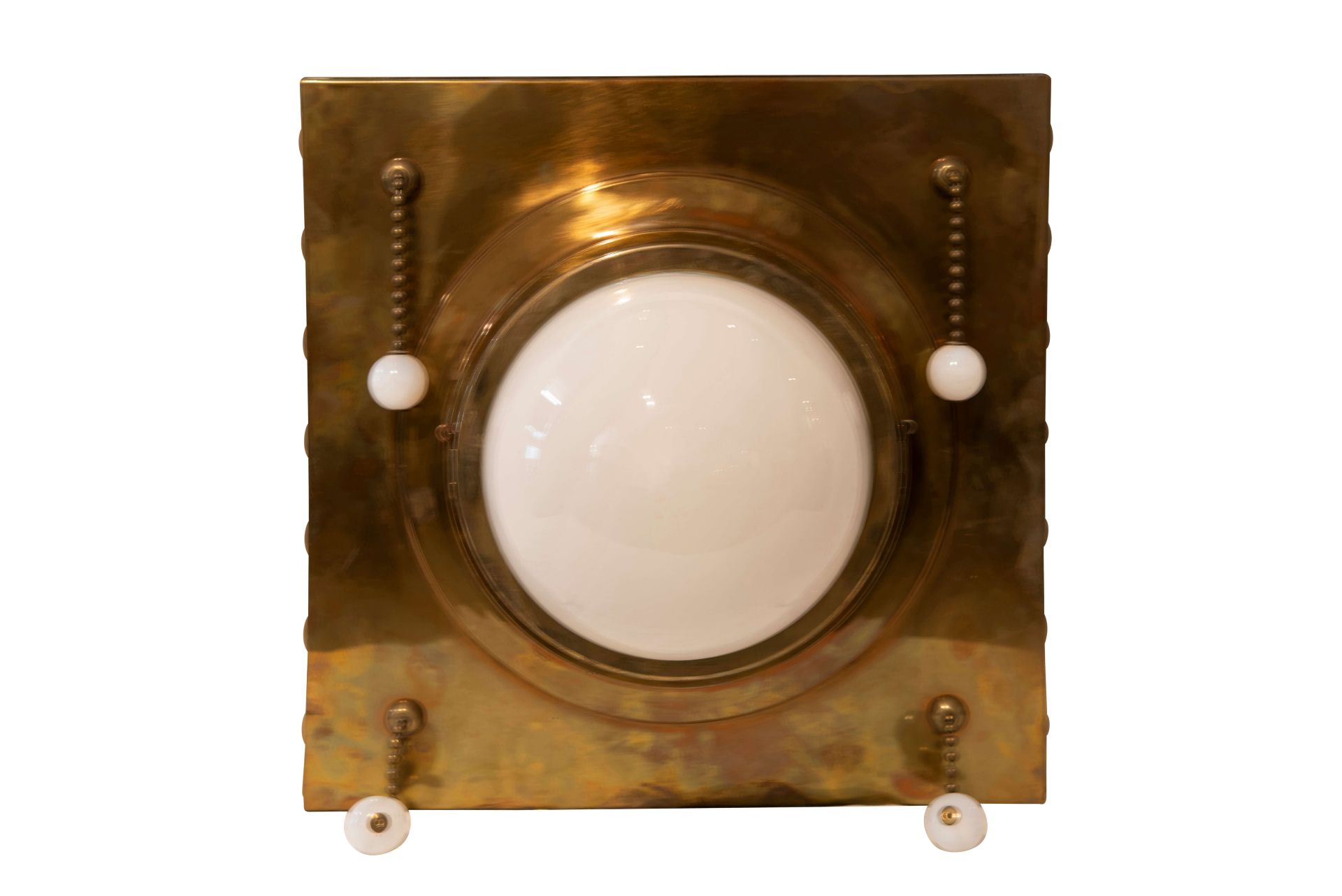 Jugendstil Deckenleuchte Berliner Messing | Art Nouveau Ceiling Lamp Berlin Brass - Bild 2 aus 5