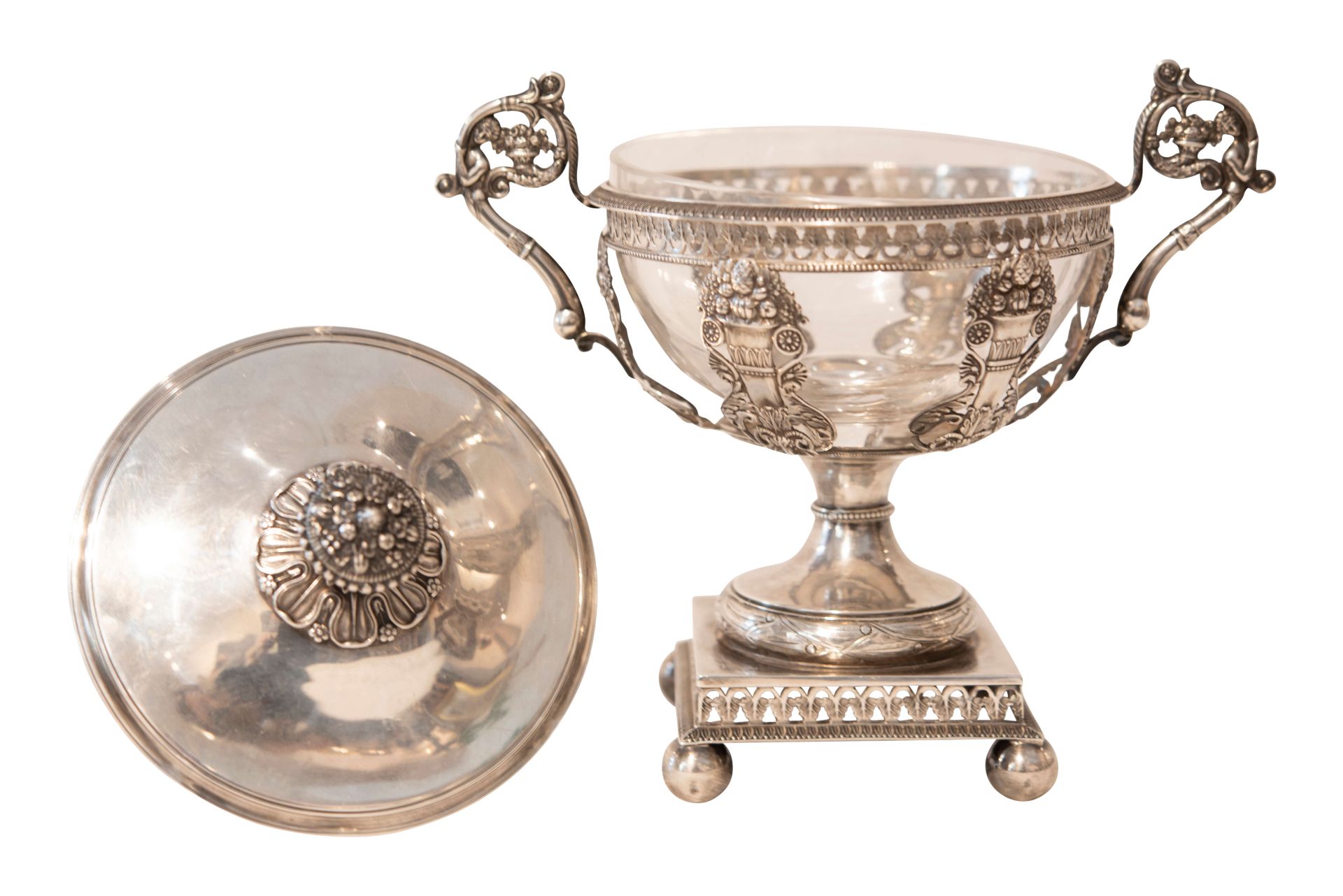 Antikes Silber Drageoirschale, Frankreich XIX | Antique Silver, Drageoir Bowl France XIX c - Image 3 of 5