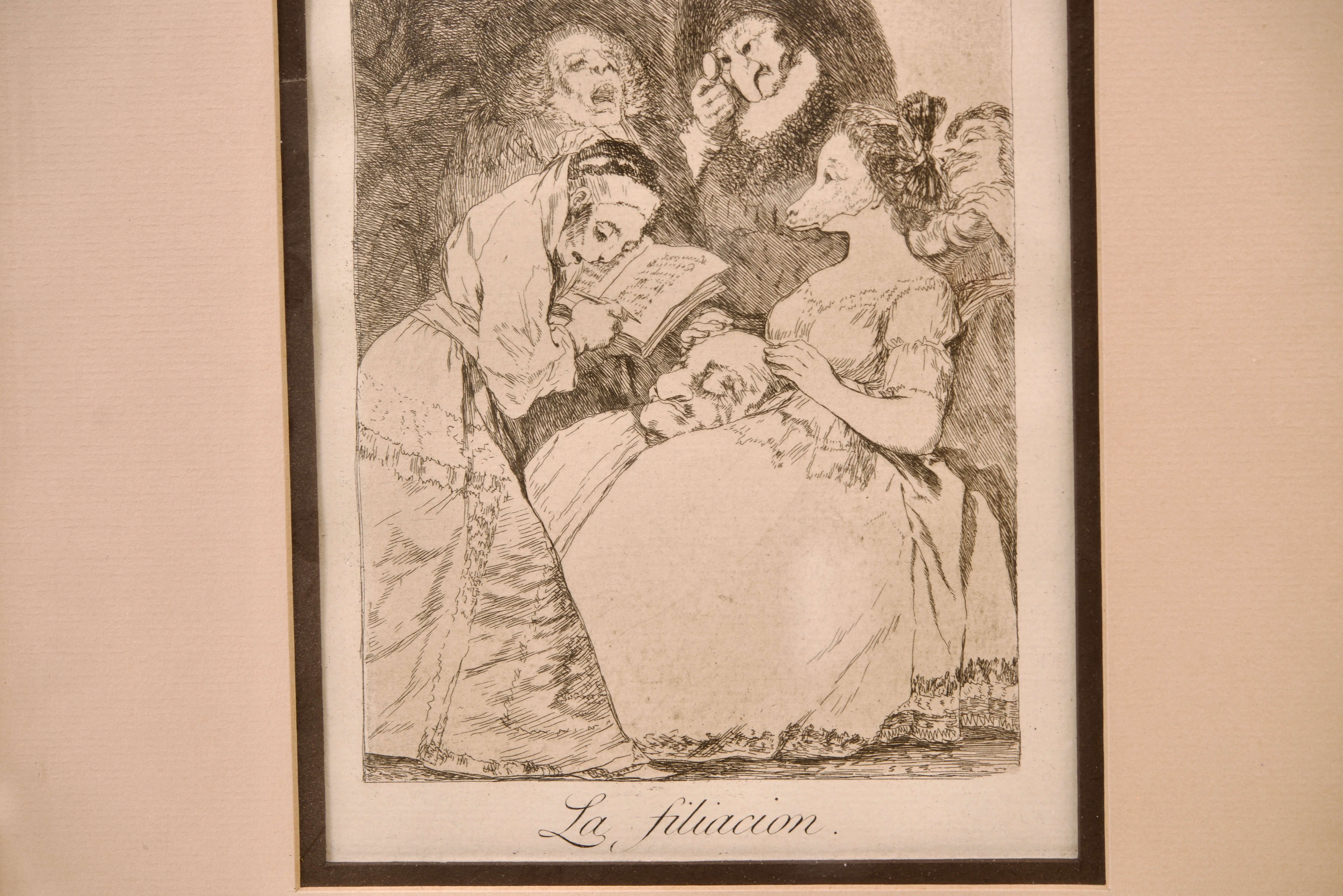Nach Francisco de Goya La Fliacion Nr.57 aus Los Caprichos | After Francisco de Goya La Fliacion, Nr - Image 3 of 5