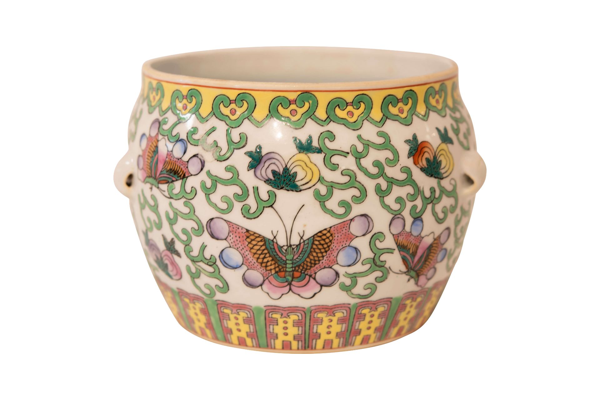 Handbemalter bunter Asiatischer Keramik Topf | Colorful Hand Painted Asian Ceramic Pot - Image 4 of 5