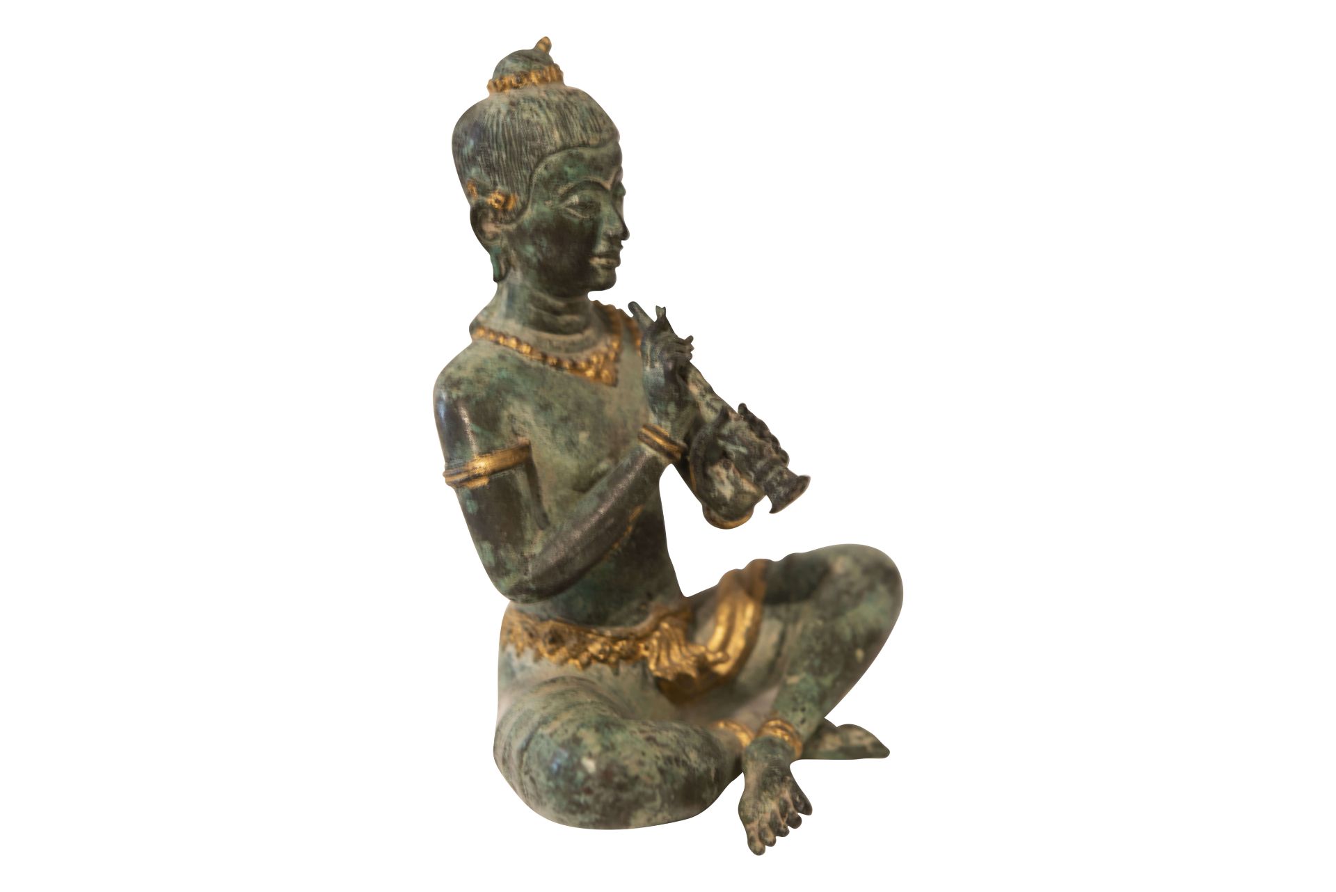 Bronzefigur mit grüner Patina | Bronze Figure with Green Patina - Bild 3 aus 5