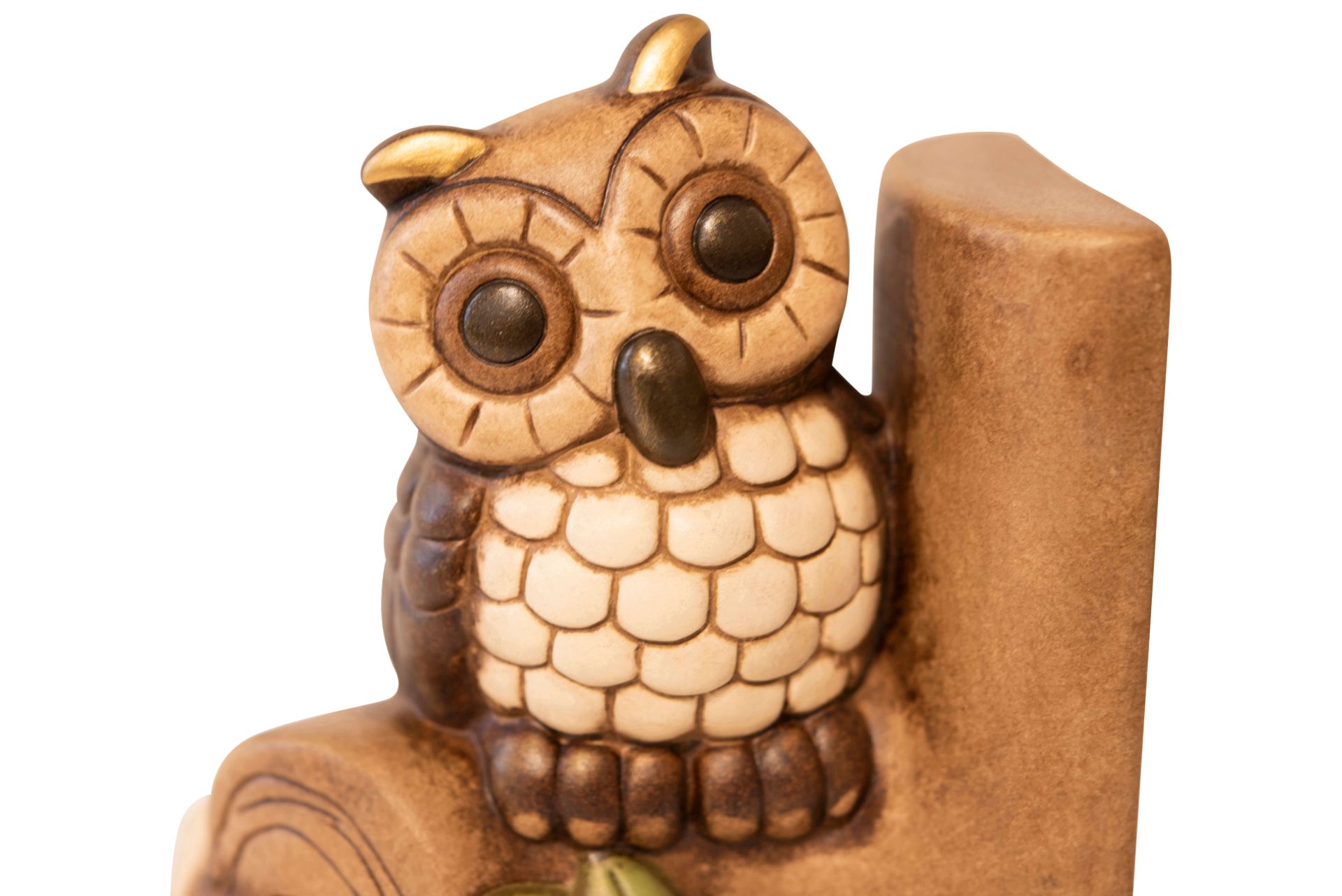 2 Stück Thun Buchstützen rechts & links Eule Keramik | 2 Pieces Thun Bookends Right & Left Owl Ceram - Bild 4 aus 5