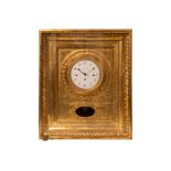 Biedermeier Rahmenuhr vergoldet erste Hälfte 19. Jahrhundert | Biedermeier Frame Clock Gilded First