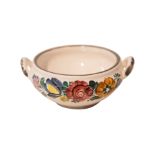 Handbemalte Suppentasse mit Blumenbemalung,Österreichische Manufaktur | Hand Painted Soup Cup with F