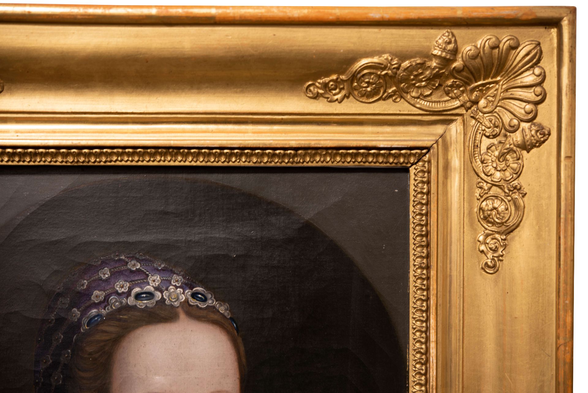 Unbekannter Maler, Portrait einer Adeligen Dame | Unknown Painter, Portrait of a Noble Lady - Bild 3 aus 5