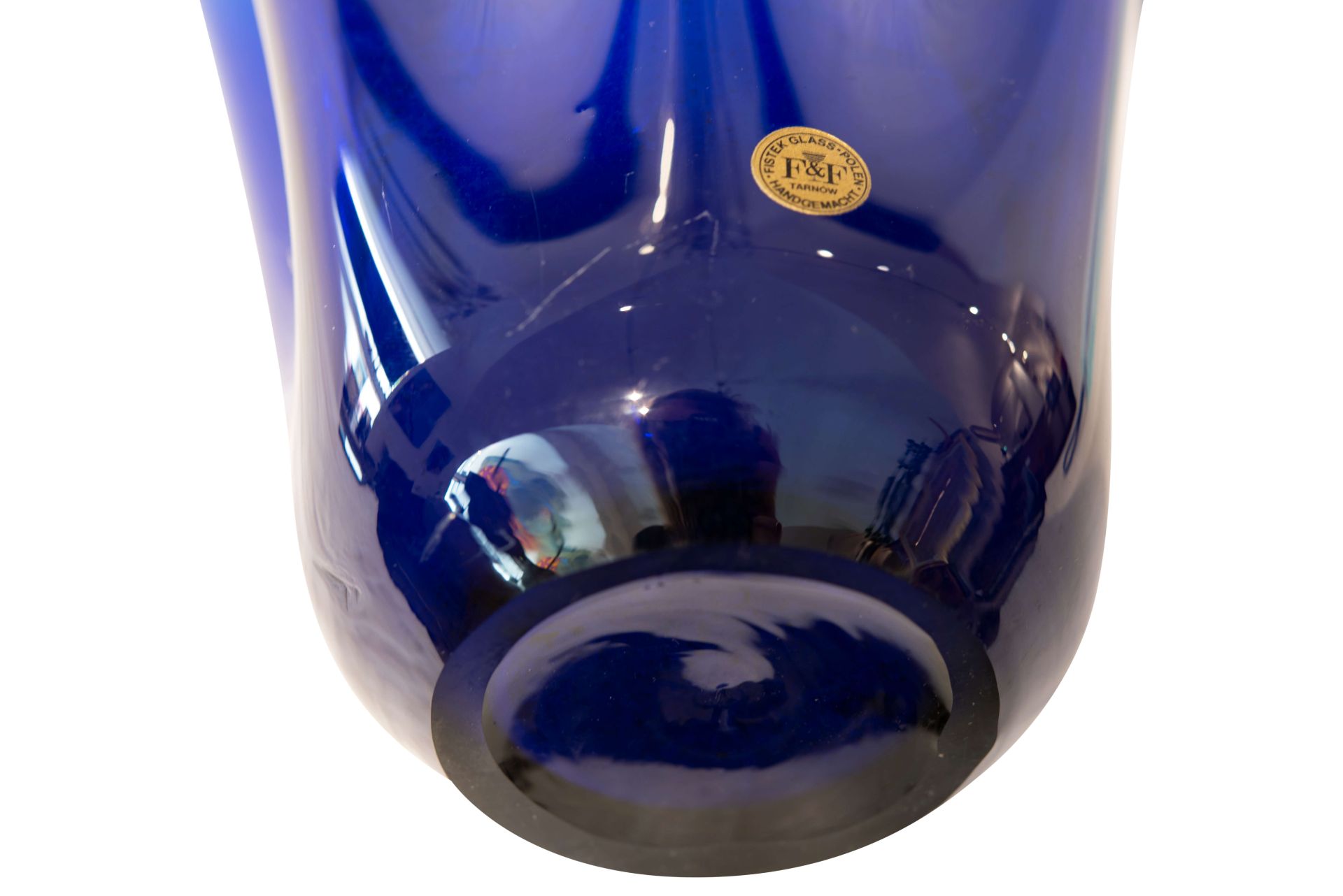 Kobaltblaue Glasvase aus Polen | Vase Made of Cobalt Blue Glass - Bild 5 aus 5