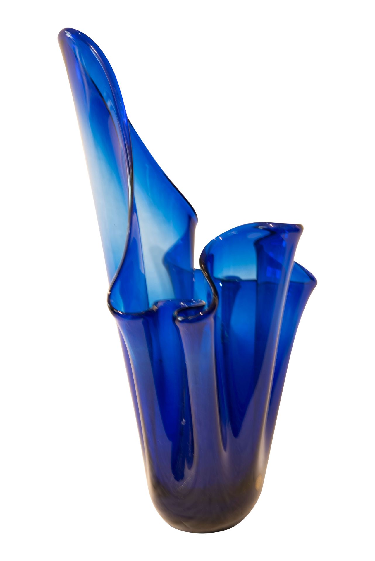 Kobaltblaue Glasvase aus Polen | Vase Made of Cobalt Blue Glass - Bild 4 aus 5