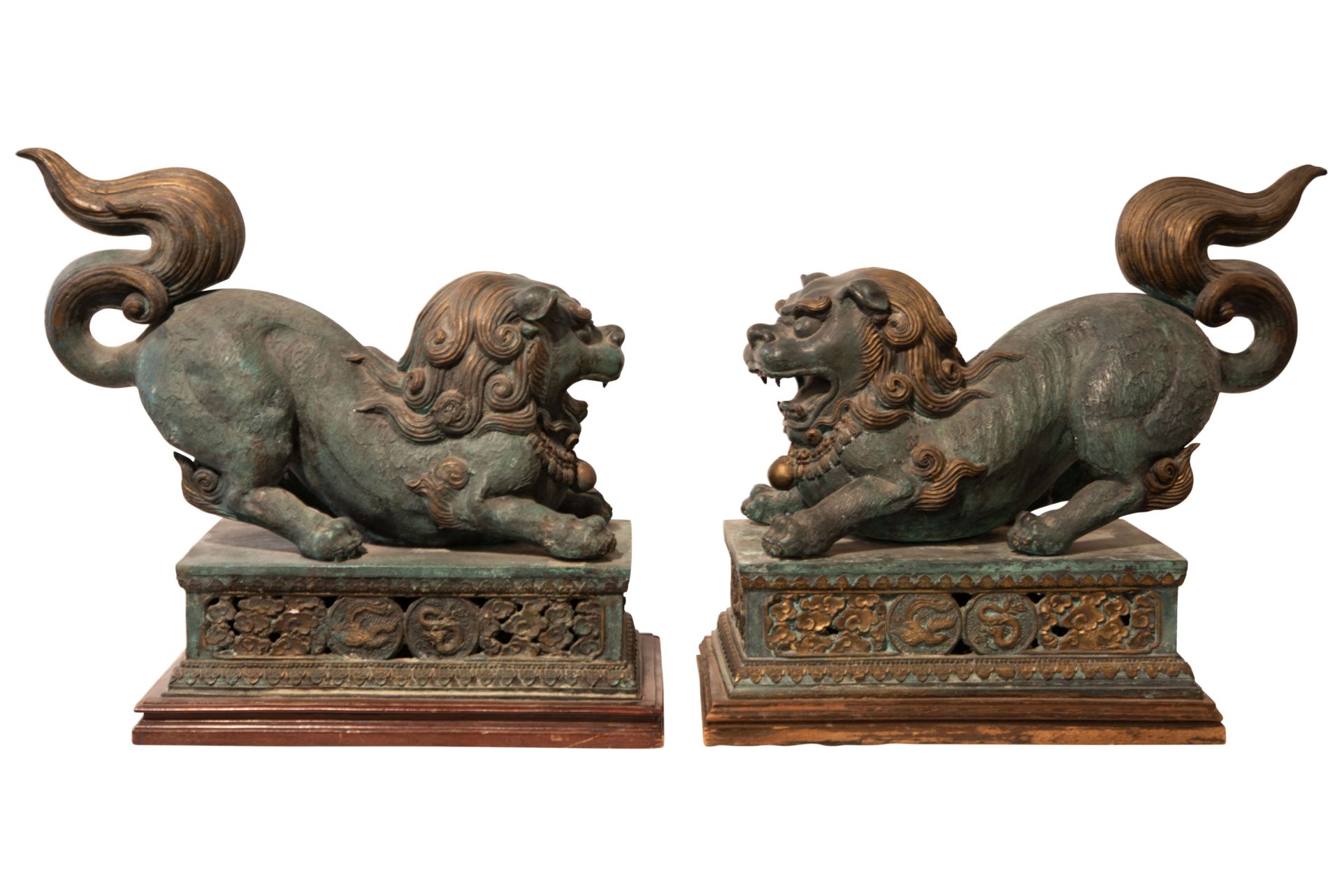 Paar Wächterlöwen China | Pair of Guardian Lions China - Image 2 of 5