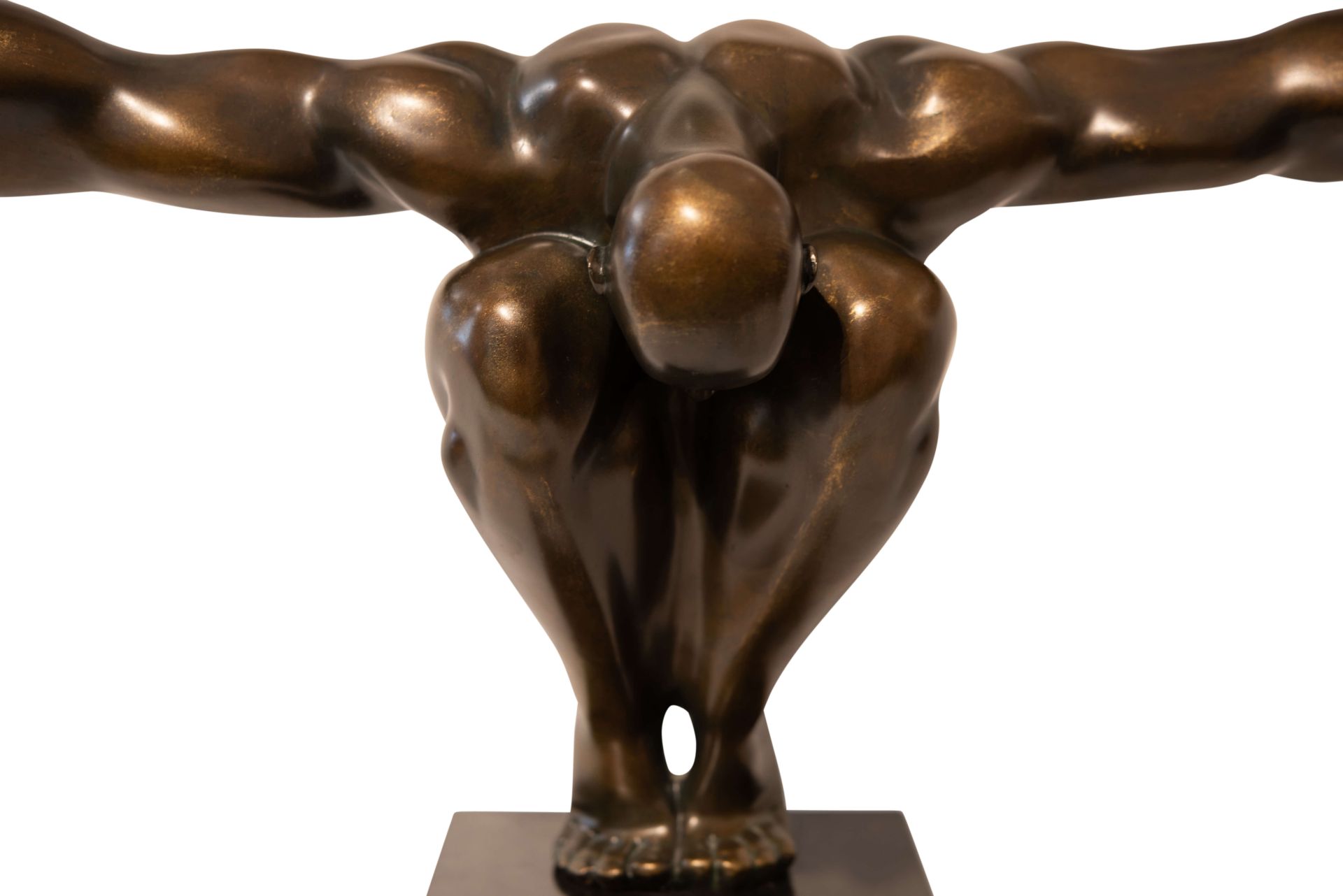 Plastik Skulpture Der Athlet auf Marmorsockel | Sculpture The Athlete on marble base - Image 4 of 5