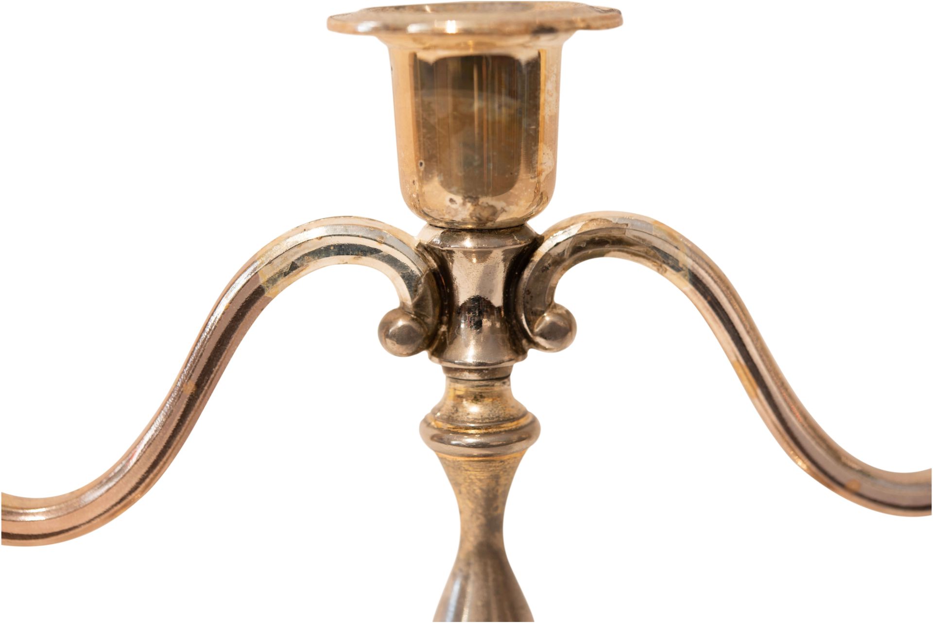 Dreiarmiger Kerzenleuchter Versilbert | Candlestick Silver Plated with Three Arms - Image 5 of 5