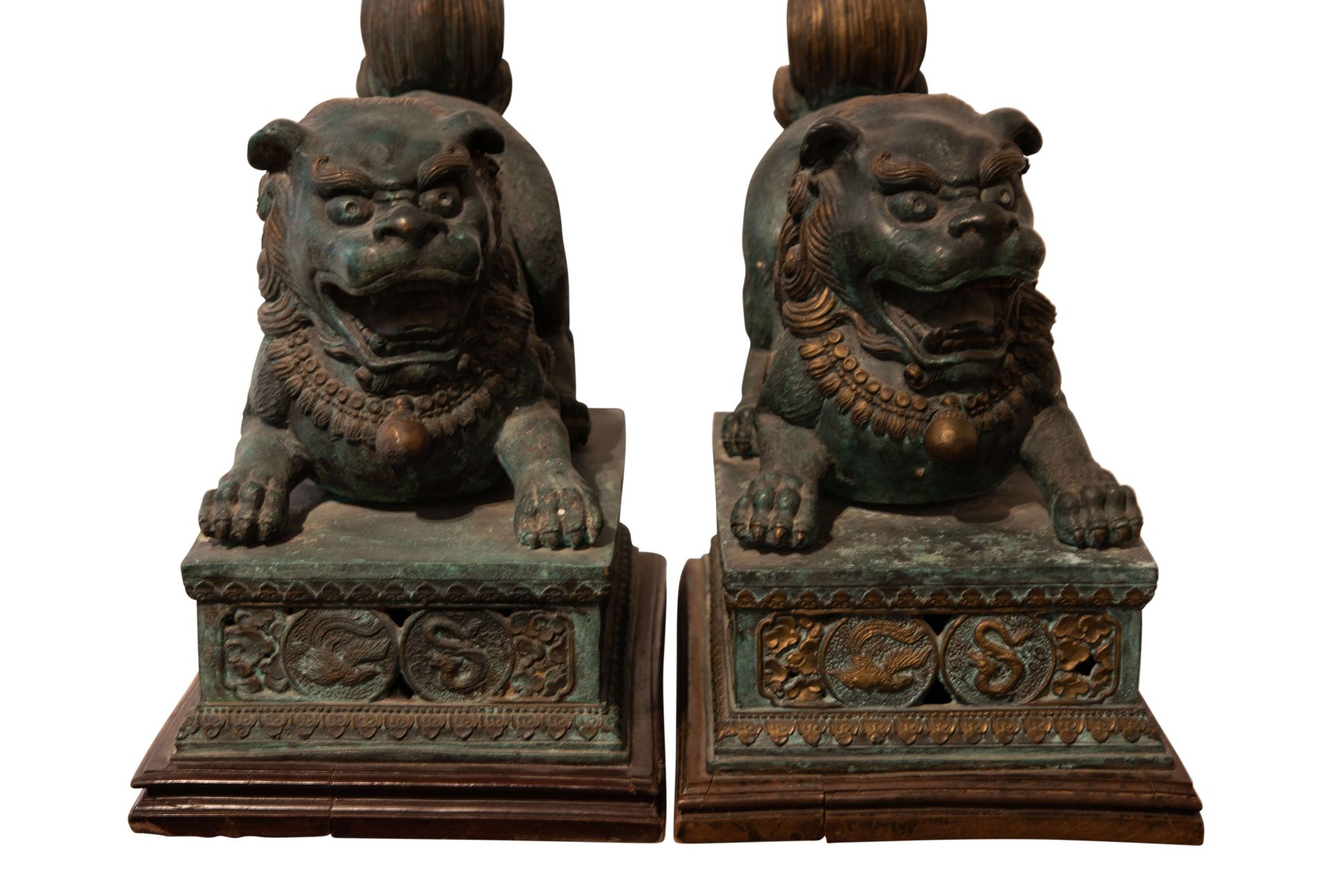 Paar Wächterlöwen China | Pair of Guardian Lions China - Image 4 of 5