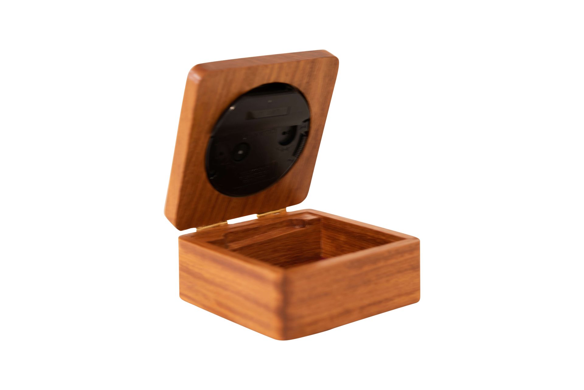 Quarz Uhr in Holz Schatulle ohne Batterie | Quartz Clock in Wooden Box, without Battery - Image 2 of 5