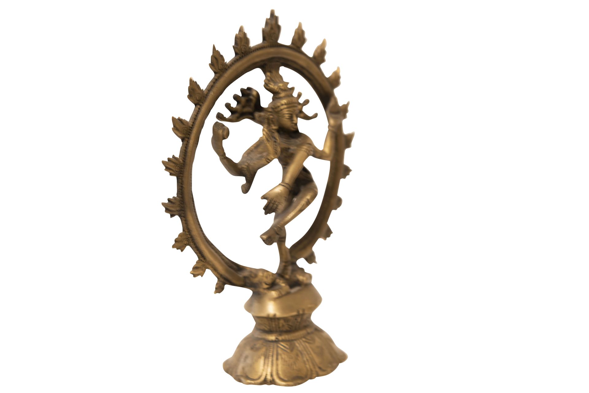 Shiva Tanzende Nataraj Statue aus Messing | Shiva Dancing Nataraj Statue Made of Brass - Bild 2 aus 5