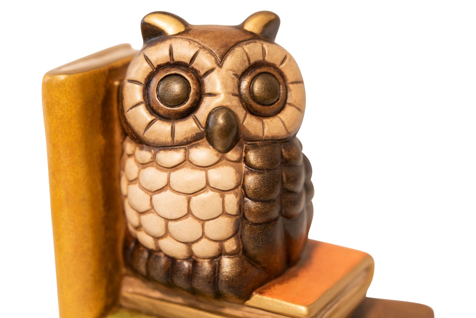 2 Stück Thun Buchstützen rechts & links Eule Keramik | 2 Pieces Thun Bookends Right & Left Owl Ceram - Bild 5 aus 5
