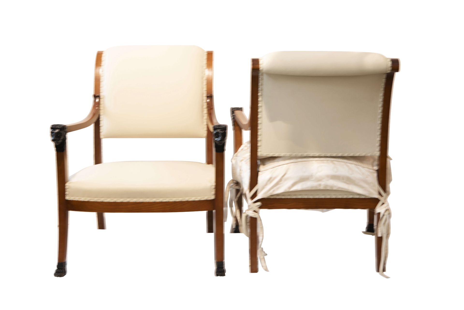 Paar Lounge Sessel vermutlich England Stilmöbel um 1950 | Pair of Lounge Chairs, probably England - Bild 4 aus 5