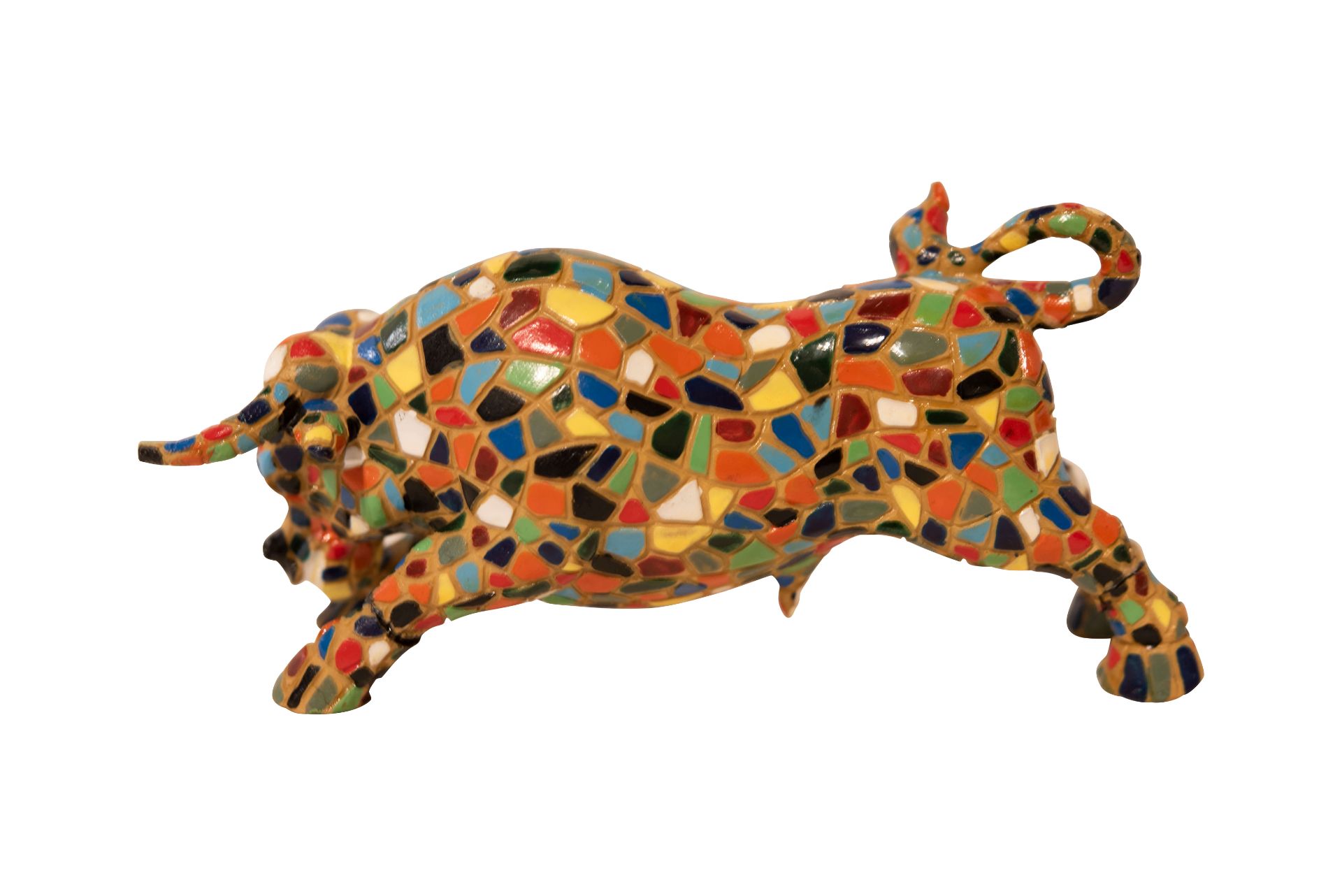 Bunter Keramik Stier, Symbol von Spanien | Colorful Ceramic Bull, Symbol of Spain