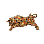 Bunter Keramik Stier, Symbol von Spanien | Colorful Ceramic Bull, Symbol of Spain