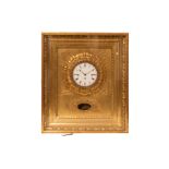 Biedermeier Rahmenuhr vergoldet erste Hälfte 19. Jahrhundert | Biedermeier Frame Clock Gilded First