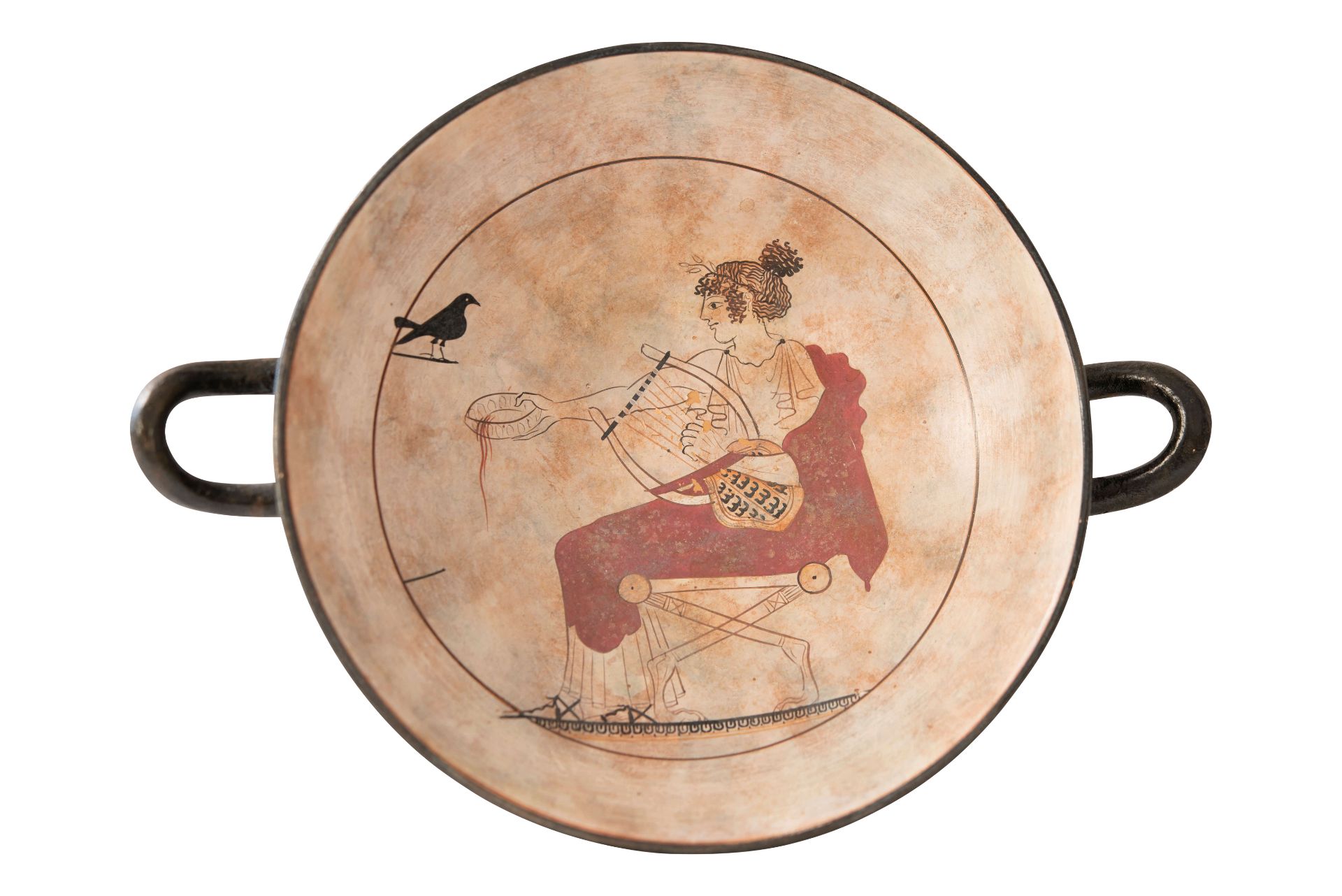 Replik "Apollon-Kylix mit Lyra und Rabe", flaches Trinkgefäß | Replica "Apollo Kylix with Lyre and R - Bild 2 aus 5