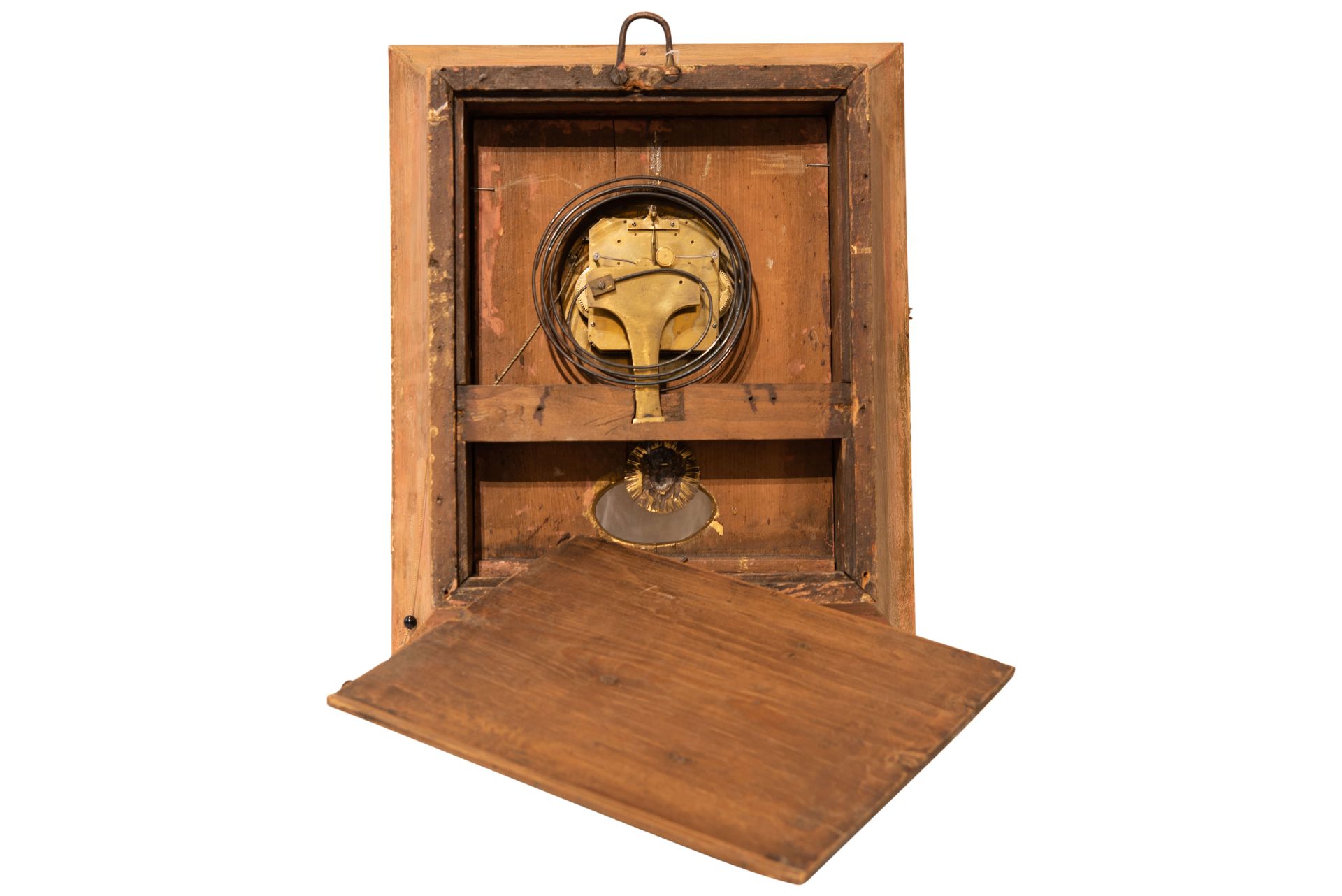 Biedermeier Rahmenuhr vergoldet erste Hälfte 19. Jahrhundert | Biedermeier Frame Clock Gilded First - Image 5 of 5