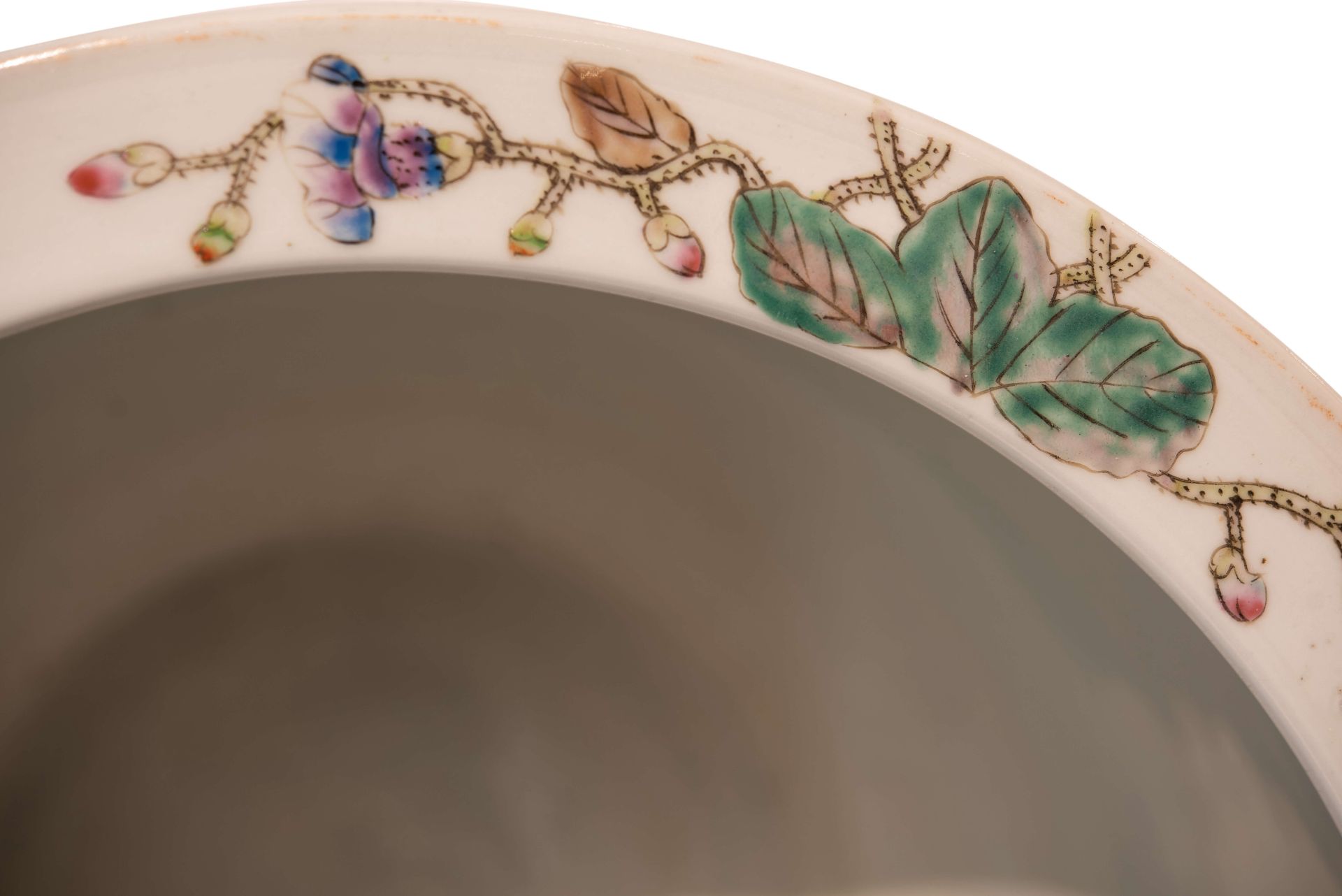 Keramikgefäß (Fischtopf)  Blumenmotive Asiatisch 20 Jahrhundert | Ceramic Vessel With Asian Floral M - Bild 5 aus 5