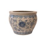 Keramikgefäß (Fischtopf) Blumenmotive Asiatisch 20 Jahrhundert | Ceramic Vessel With Asian Floral Mo