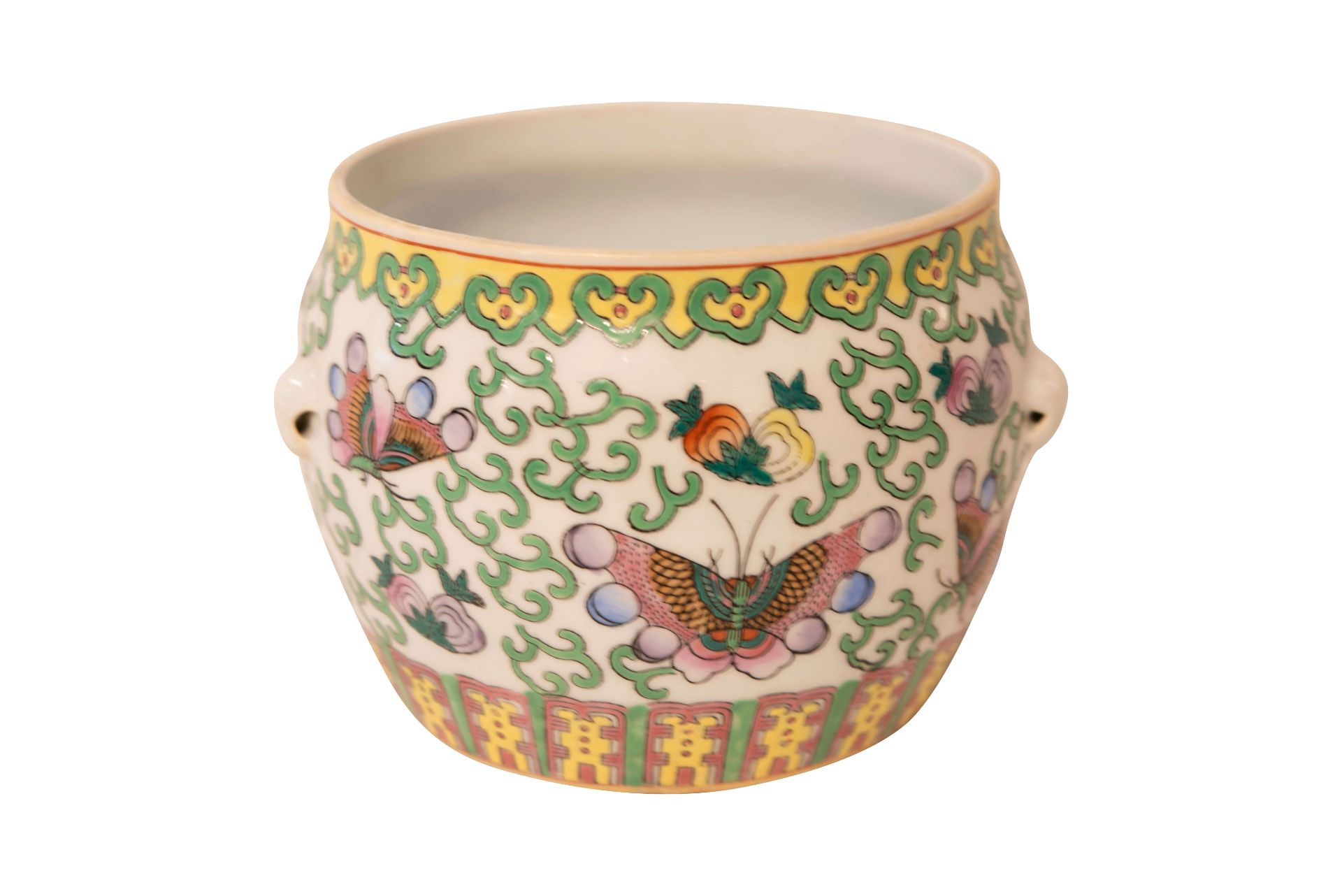 Handbemalter bunter Asiatischer Keramik Topf | Colorful Hand Painted Asian Ceramic Pot