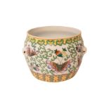 Handbemalter bunter Asiatischer Keramik Topf | Colorful Hand Painted Asian Ceramic Pot