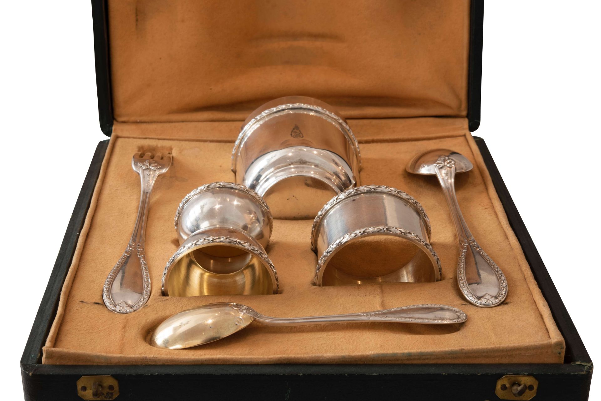 Antikes Reiseset aus Silber,  Laparra & Gabriel, Frankreich, XX c | Antique Silver Travel Set,  Lapp