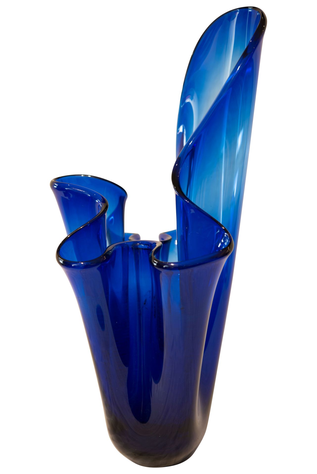 Kobaltblaue Glasvase aus Polen | Vase Made of Cobalt Blue Glass - Bild 2 aus 5