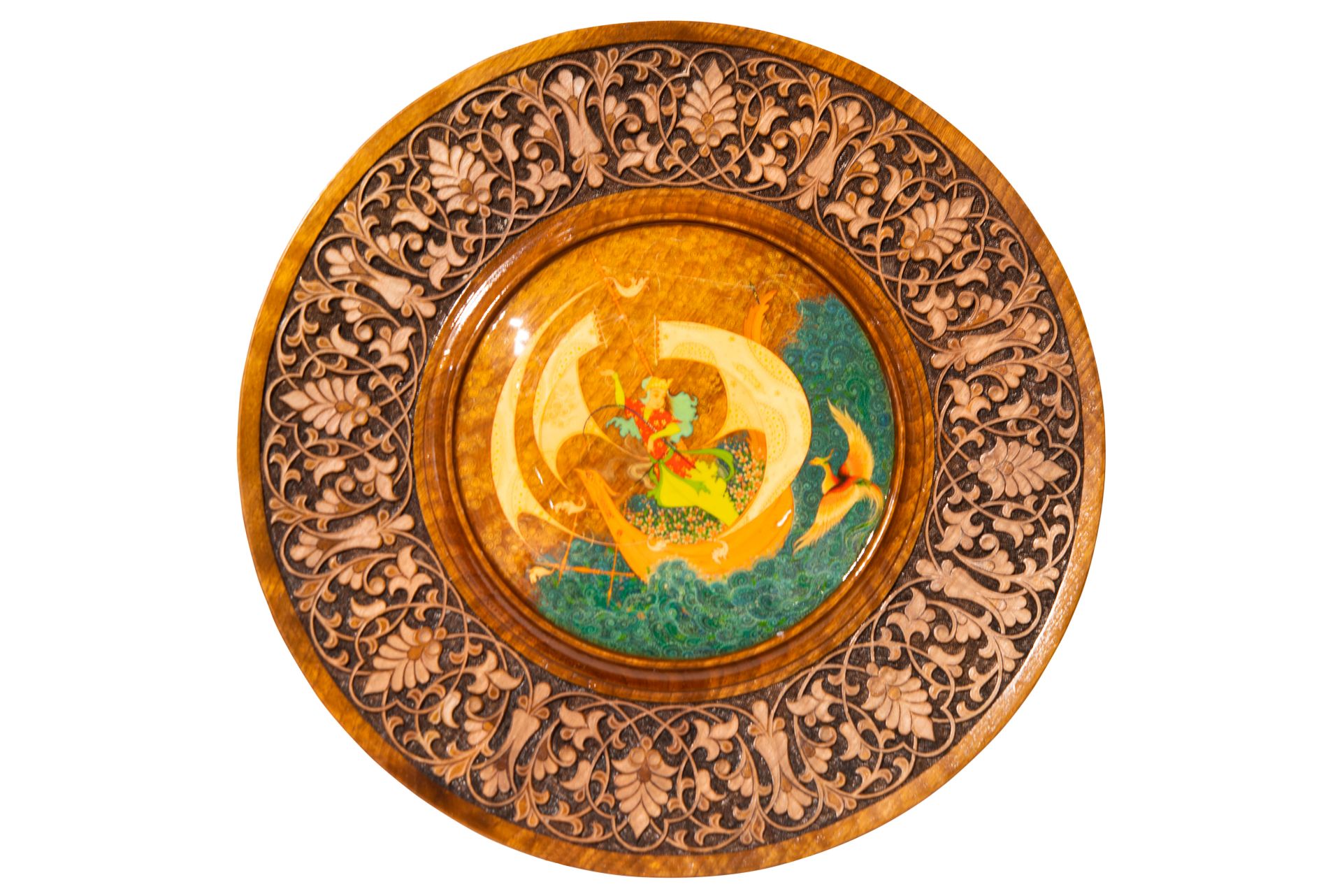 Dekorativer Holz Wandteller | Decorative Wooden Wall Plate